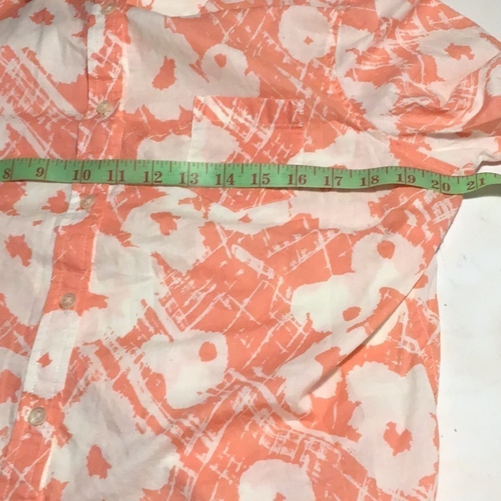 Joe Fresh Orange and White Floral Button-Up Blouse - Picture 5 of 5